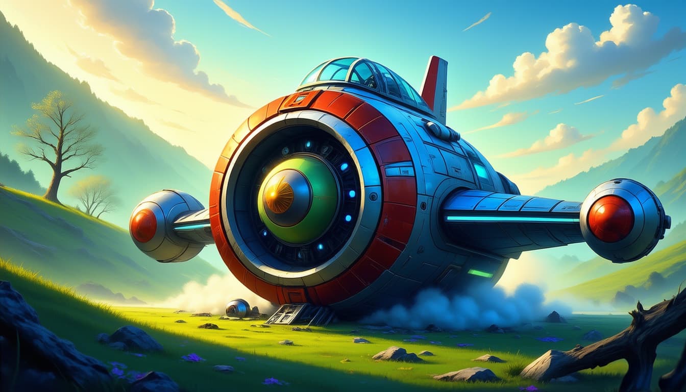broken spaceship