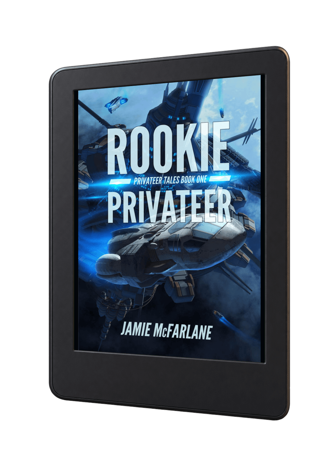 Rookie Privateer shown on an e-reader