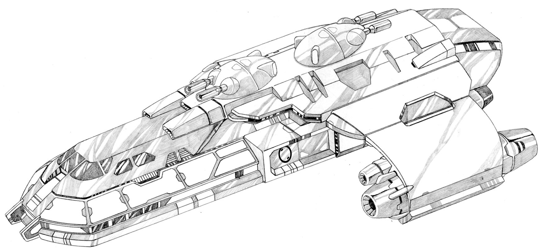 ship pencil drawing